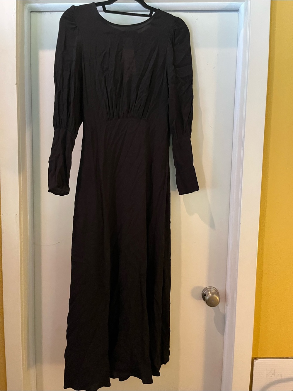 H&M Black Long-Sleeve Maxi Dress